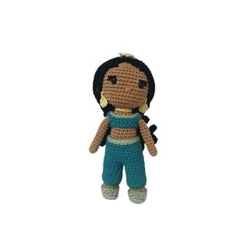 Peluche muñeca jasmine princesa disney hecha a mano a ganchillo (amigurumi). - Imagen 1