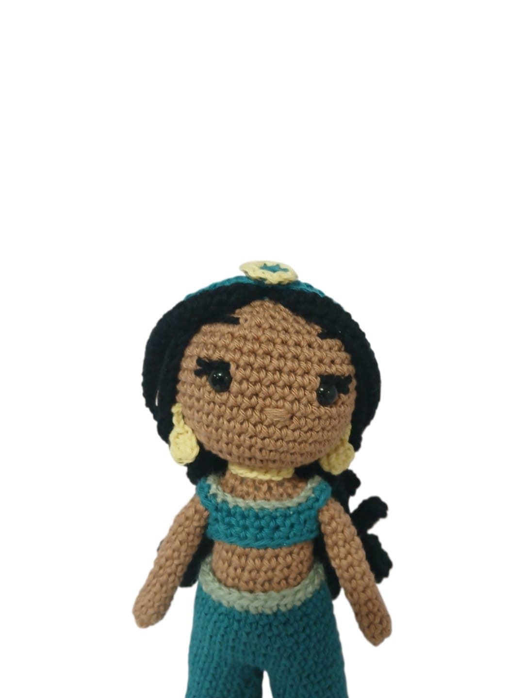 Peluche muñeca jasmine princesa disney hecha a mano a ganchillo (amigurumi). - Imagen 4