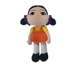 Peluche muñeca juego del calamar hecha a mano a  (amigurumi). - Imagen 1