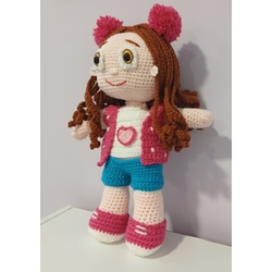 Peluche muñeca María Clara hecha a mano a ganchillo (amigurumi). - Imagen 2