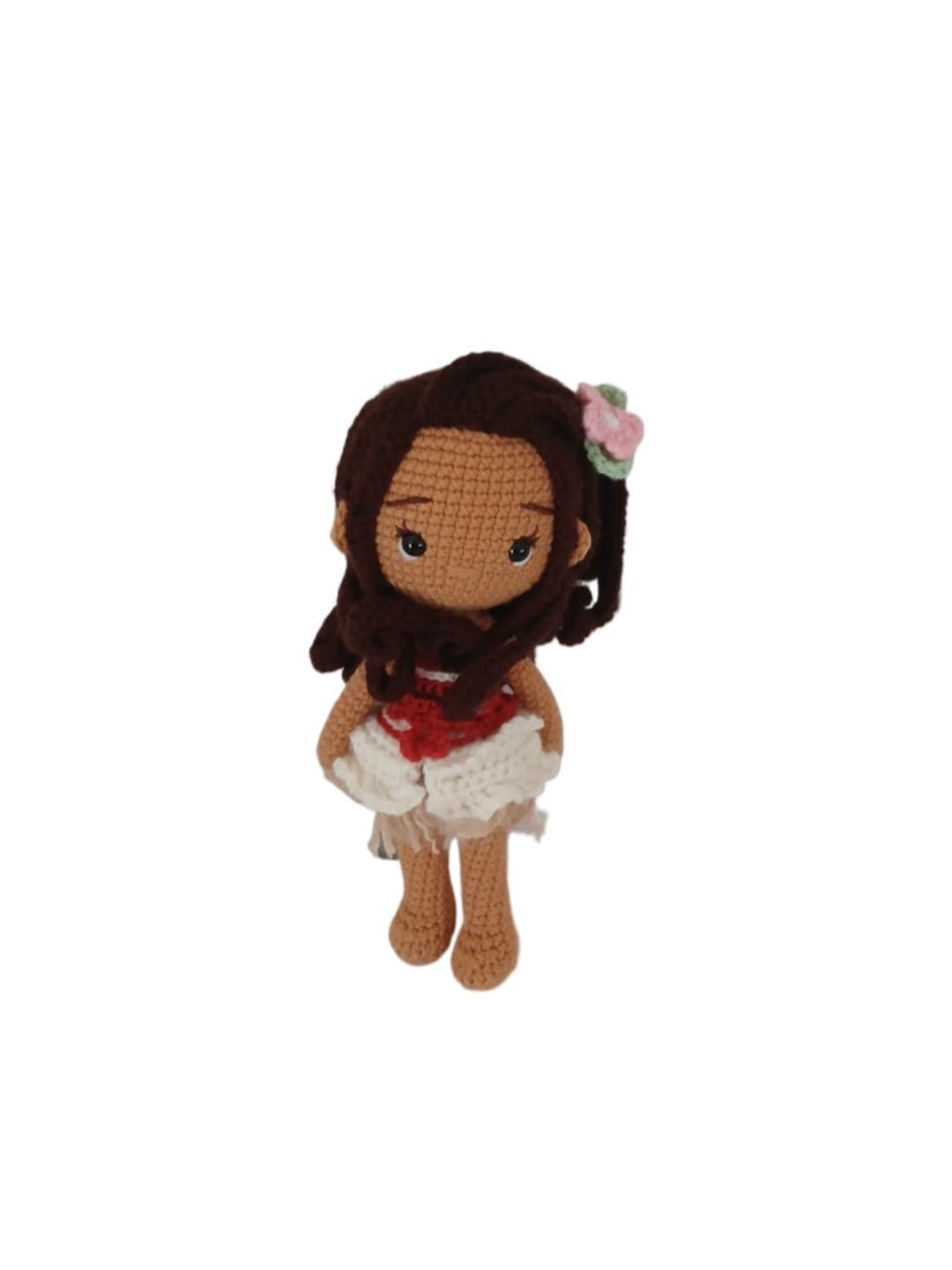 Peluche muñeca moana princesa disney hecha a mano a ganchillo (amigurumi). - Imagen 1