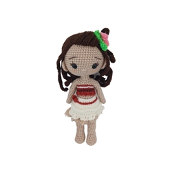 Peluche muñeca moana princesa disney hecha a mano a ganchillo (amigurumi). - Imagen 1