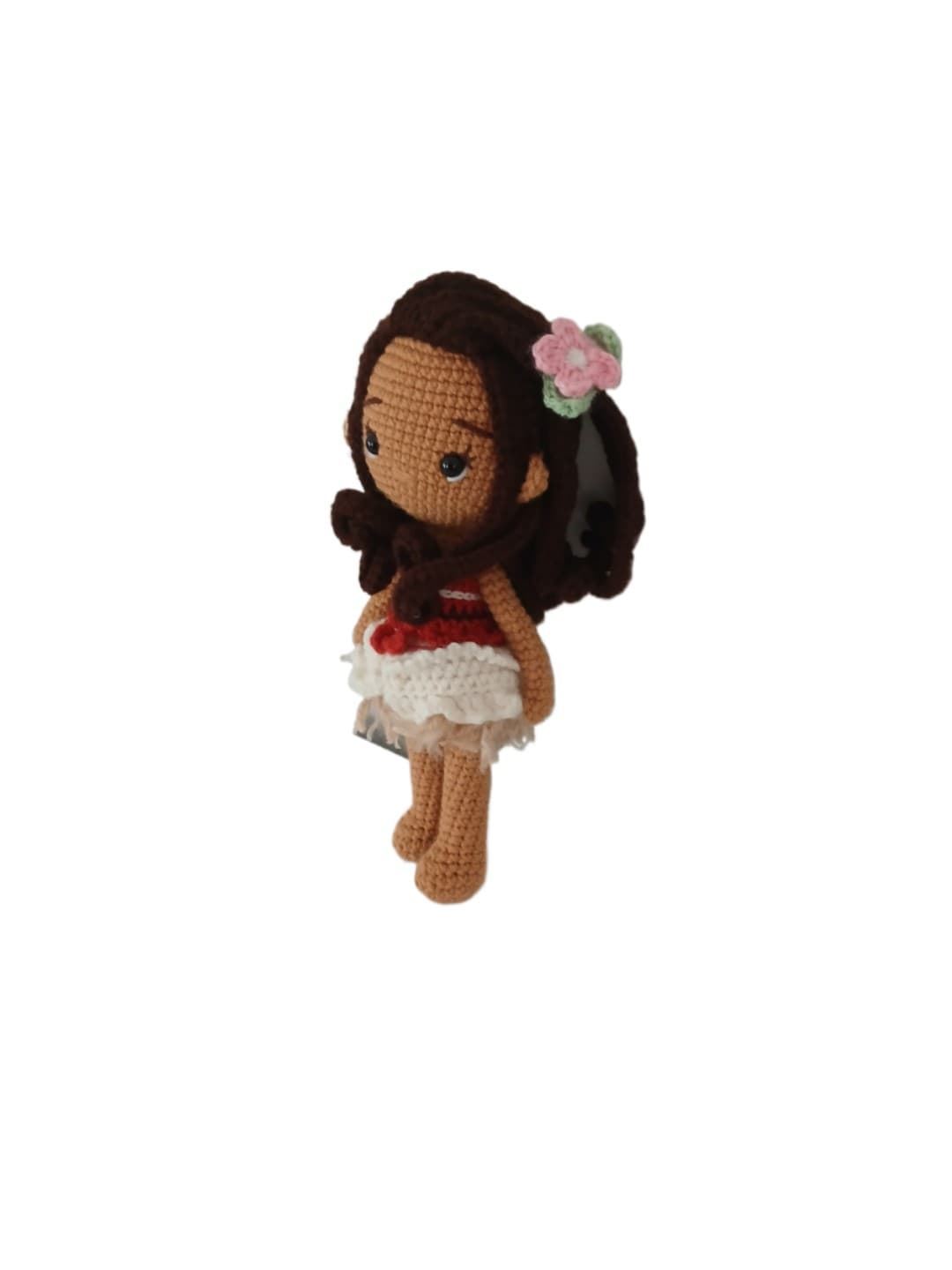 Peluche muñeca moana princesa disney hecha a mano a ganchillo (amigurumi). - Imagen 3