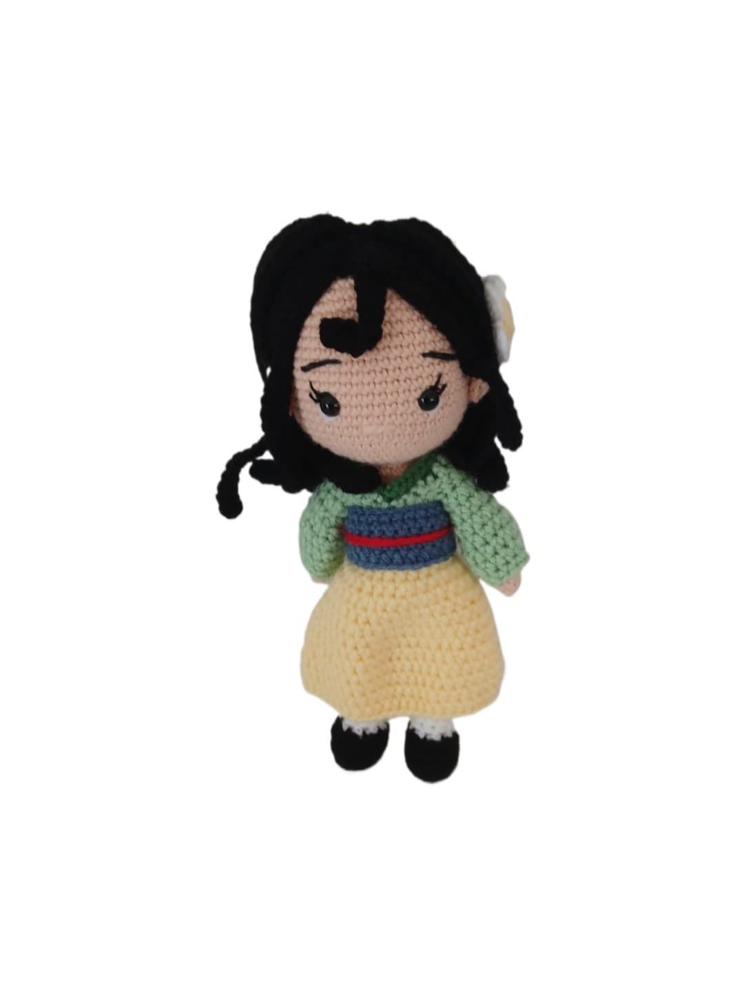 Peluche muñeca mulan princesa disney hecha a mano a ganchillo (amigurumi). - Imagen 1
