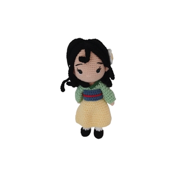 Peluche muñeca mulan princesa disney hecha a mano a ganchillo (amigurumi). - Imagen 1