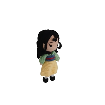 Peluche muñeca mulan princesa disney hecha a mano a ganchillo (amigurumi). - Imagen 2