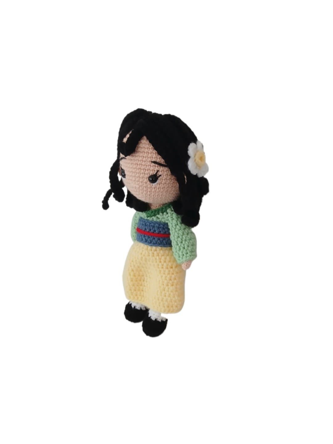 Peluche muñeca mulan princesa disney hecha a mano a ganchillo (amigurumi). - Imagen 3