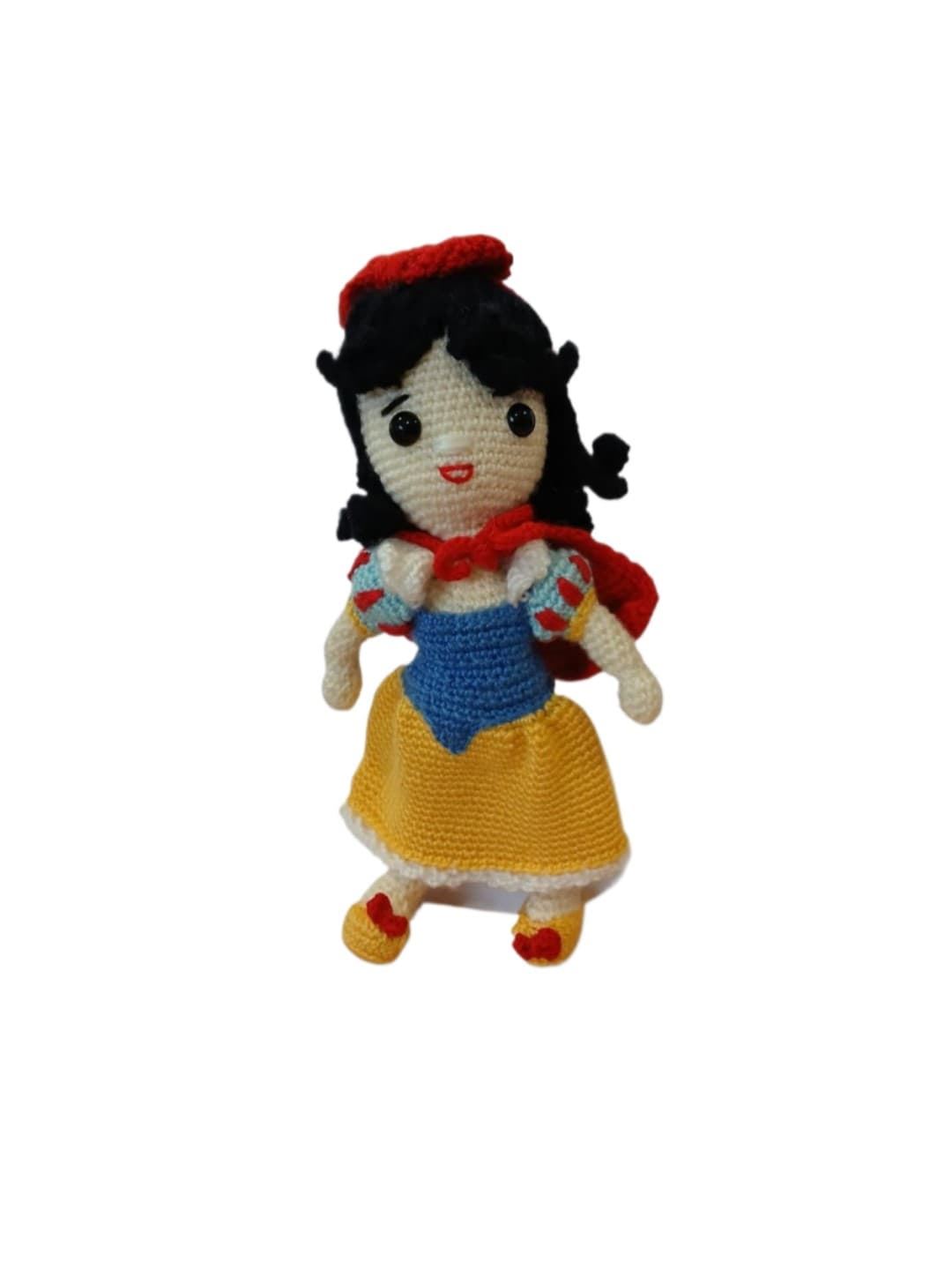Peluche muñeca princesa Blancanieves Disney hecho a mano a ganchillo (amigurumi). - Imagen 1