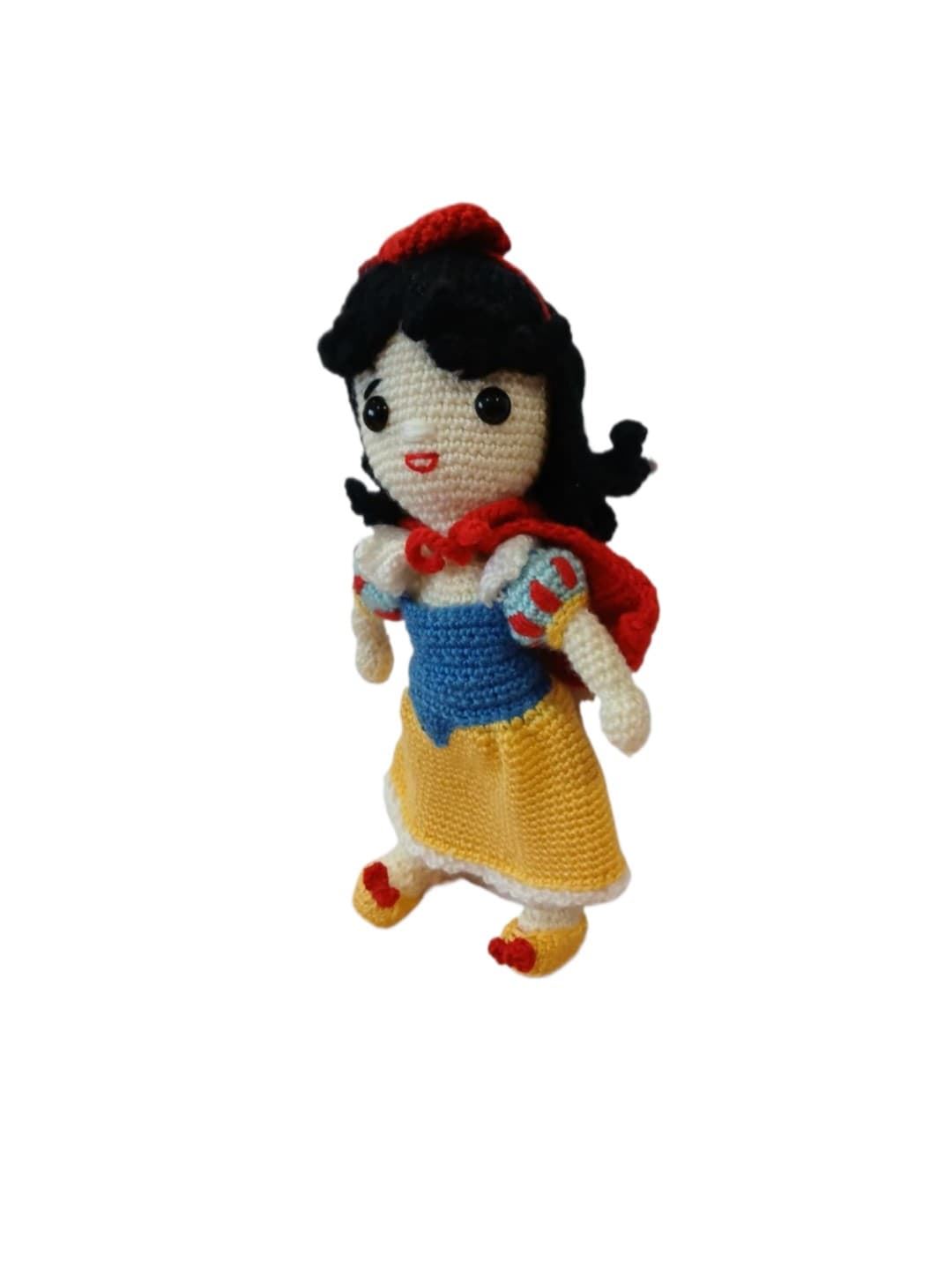 Peluche muñeca princesa Blancanieves Disney hecho a mano a ganchillo (amigurumi). - Imagen 3