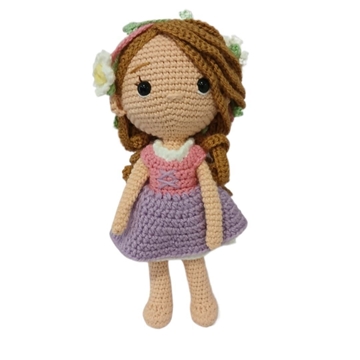 Peluche muñeca Rapunzel princesa disney hecha a mano a ganchillo (amigurumi). - Imagen 1