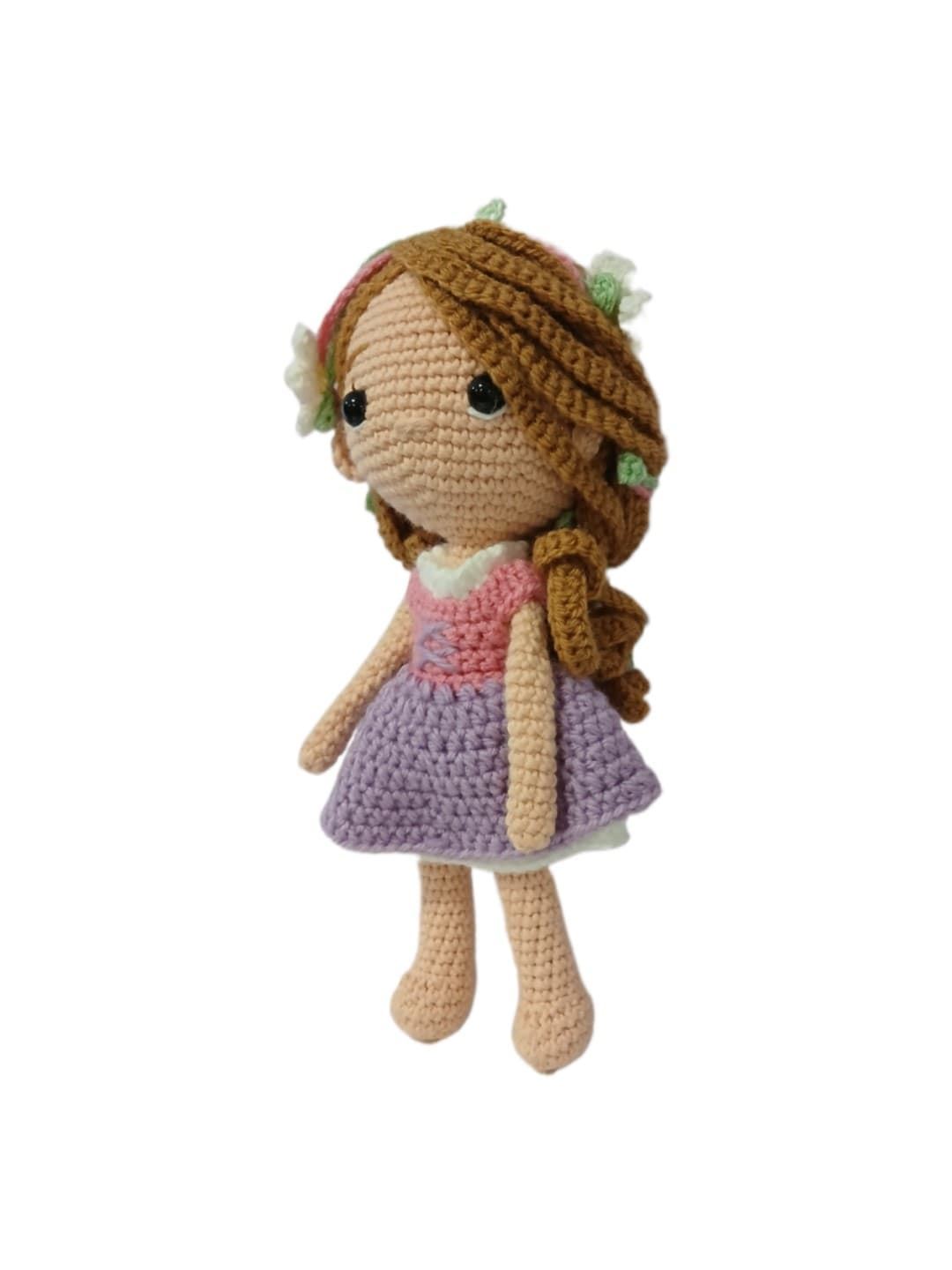 Peluche muñeca Rapunzel princesa disney hecha a mano a ganchillo (amigurumi). - Imagen 2