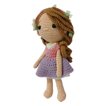 Peluche muñeca Rapunzel princesa disney hecha a mano a ganchillo (amigurumi). - Imagen 2
