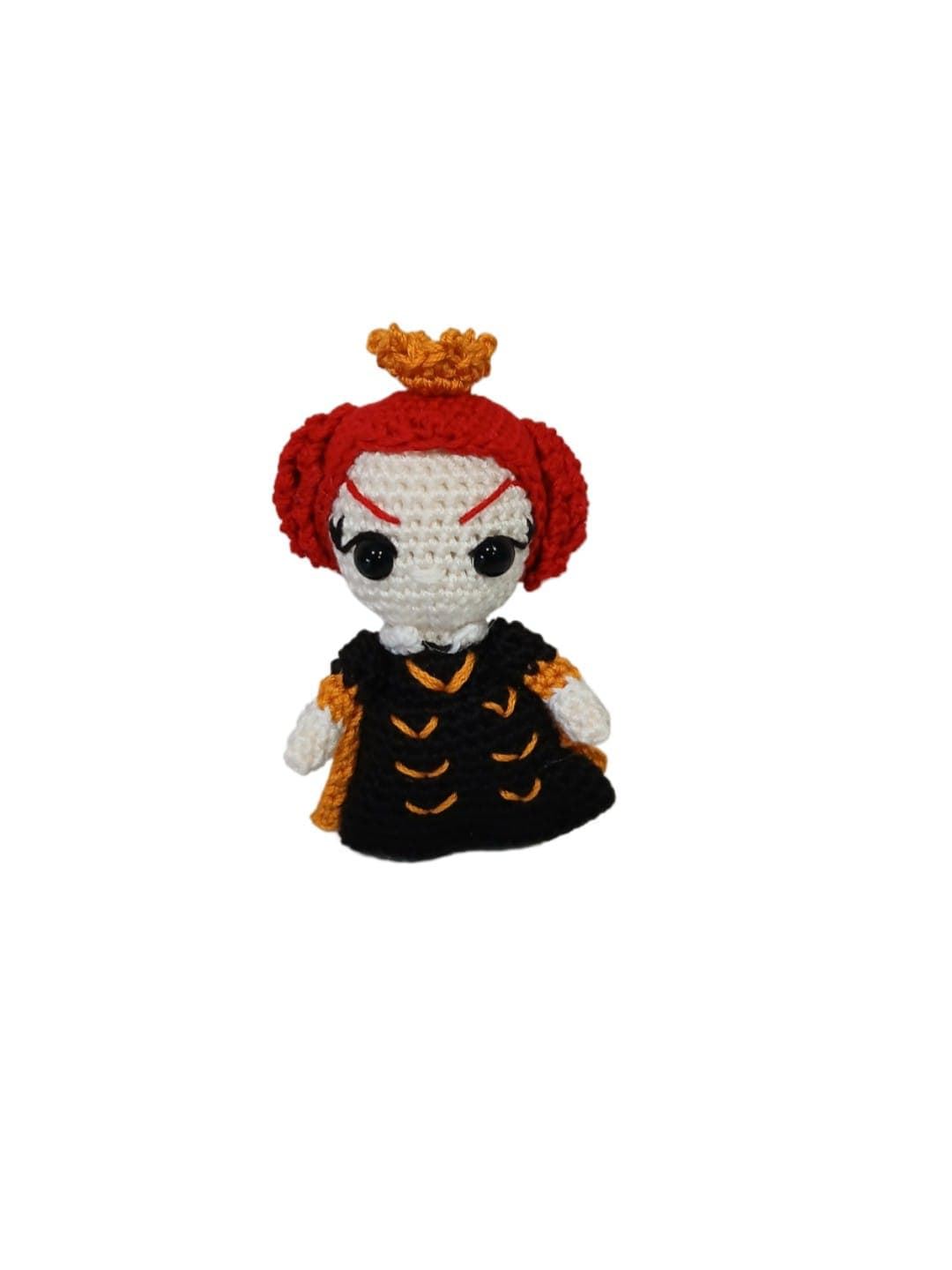 Peluche muñeca reina corazón hecha a mano a ganchillo (amigurumi). - Imagen 1