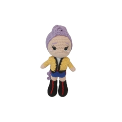 Peluche muñeca rumi de las guerreras k- pop hecho a mano a ganchillo (amigurumi). - Imagen 1