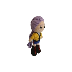 Peluche muñeca rumi de las guerreras k- pop hecho a mano a ganchillo (amigurumi). - Imagen 2