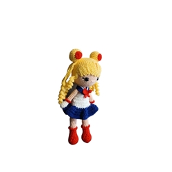 Peluche muñeca Sailor Moon hecha a mano a ganchillo (amigurumi). - Imagen 2