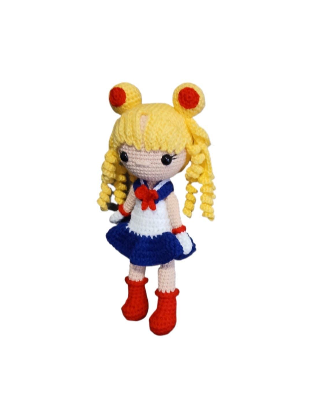 Peluche muñeca Sailor Moon hecha a mano a ganchillo (amigurumi). - Imagen 3