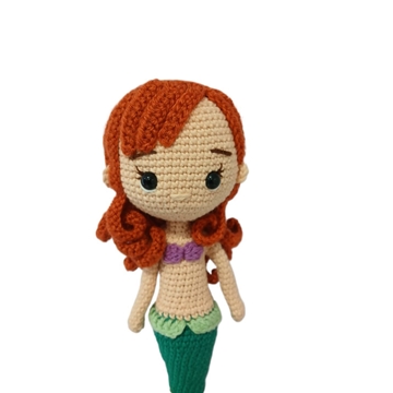 Peluche muñeca sirenita princesa disney hecha a mano a ganchillo (amigurumi). - Imagen 2