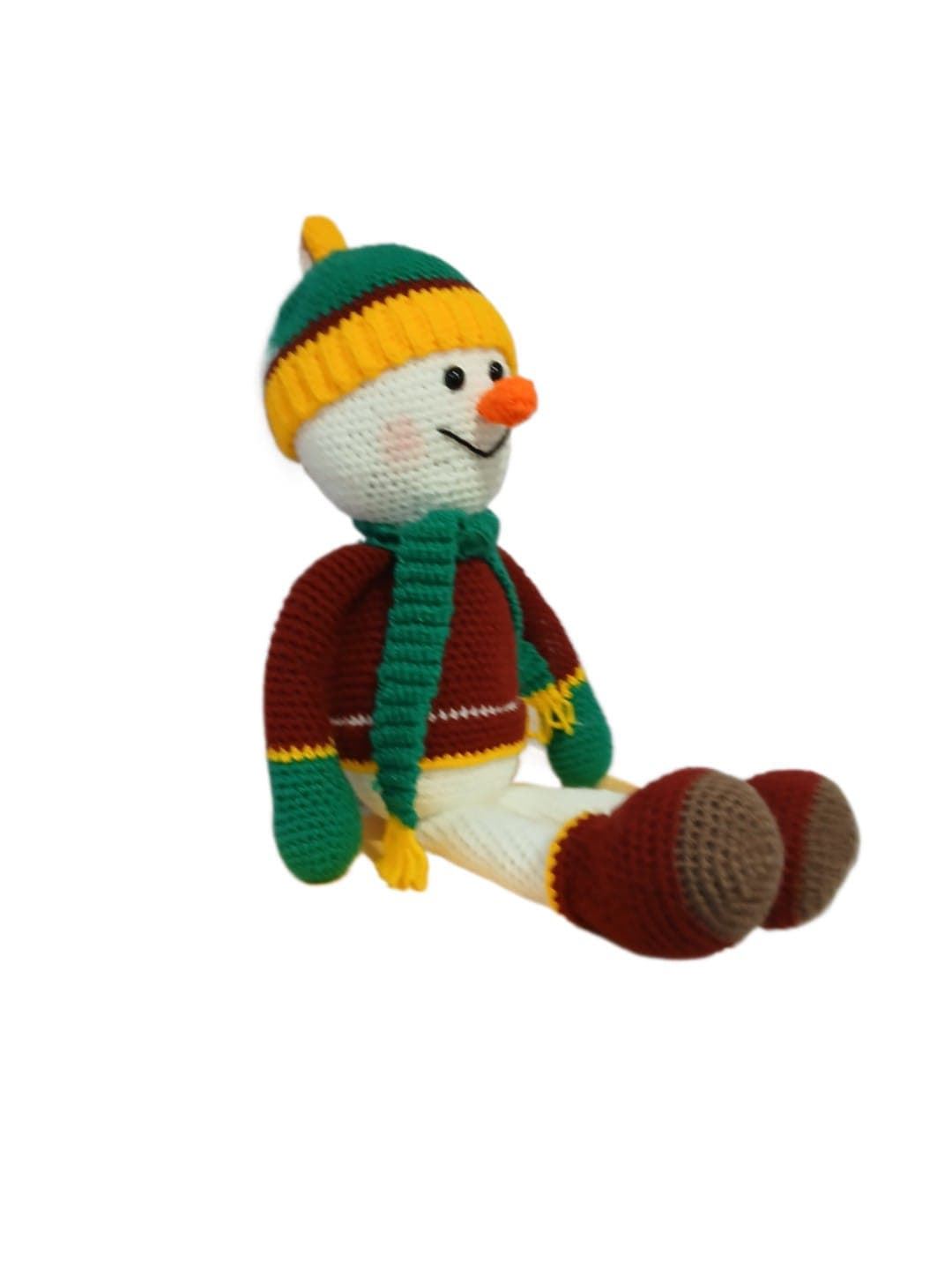 Peluche muñeco nieve navidad navideño hecha a mano a ganchillo (amigurumi). - Imagen 2