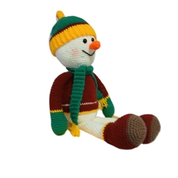 Peluche muñeco nieve navidad navideño hecha a mano a ganchillo (amigurumi). - Imagen 2
