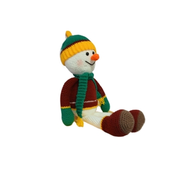 Peluche muñeco nieve navidad navideño hecha a mano a ganchillo (amigurumi). - Imagen 2