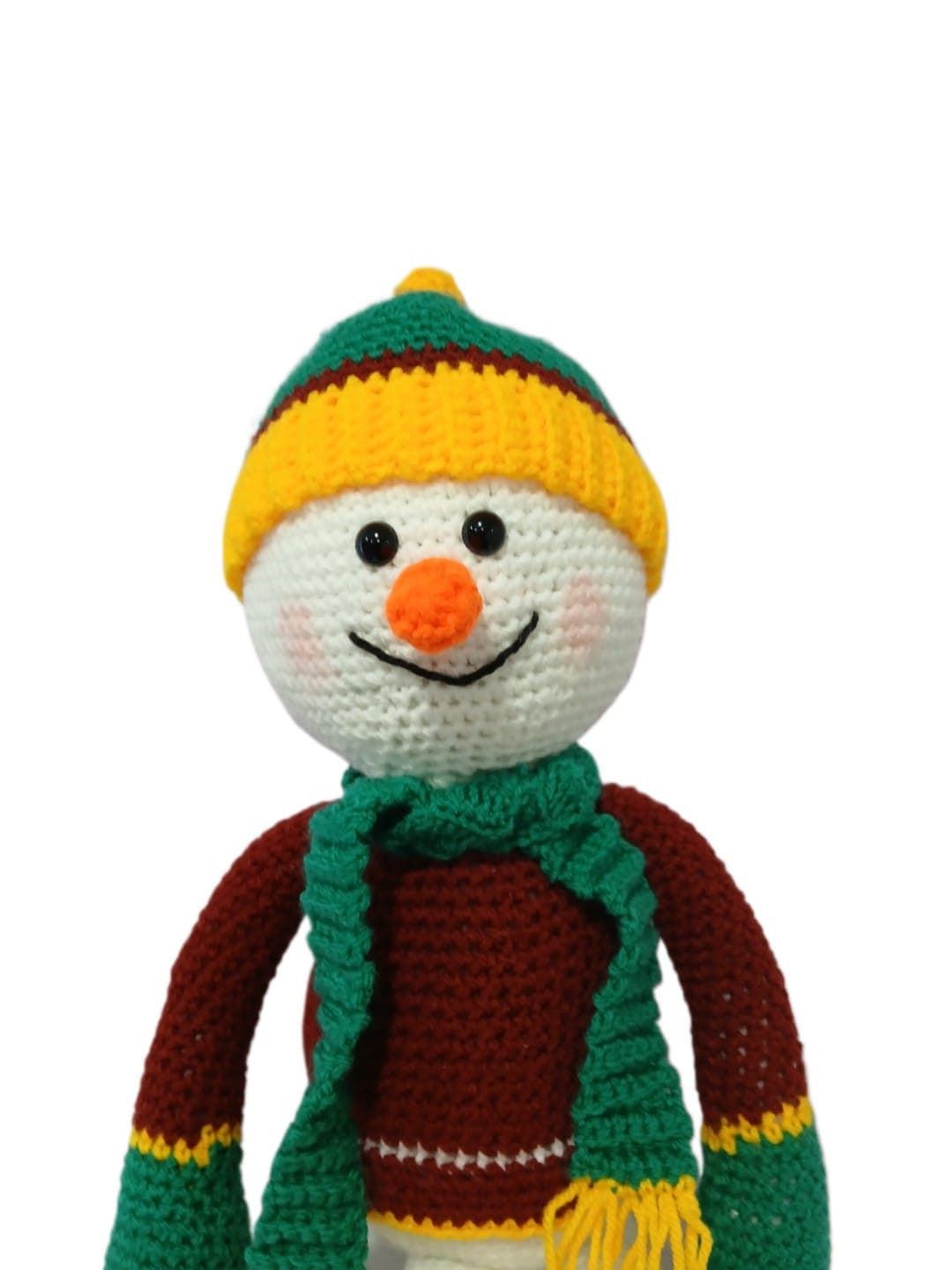 Peluche muñeco nieve navidad navideño hecha a mano a ganchillo (amigurumi). - Imagen 4