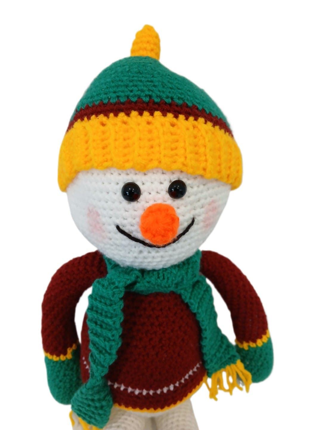 Peluche muñeco nieve navidad navideño hecha a mano a ganchillo (amigurumi). - Imagen 5