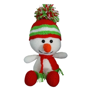 Peluche muñeco nieve navidad navideño hecha a mano a ganchillo (amigurumi). - Imagen 1