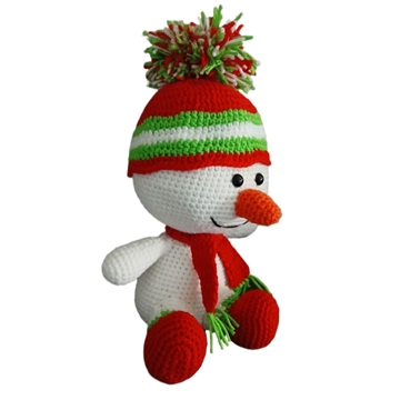 Peluche muñeco nieve navidad navideño hecha a mano a ganchillo (amigurumi). - Imagen 2