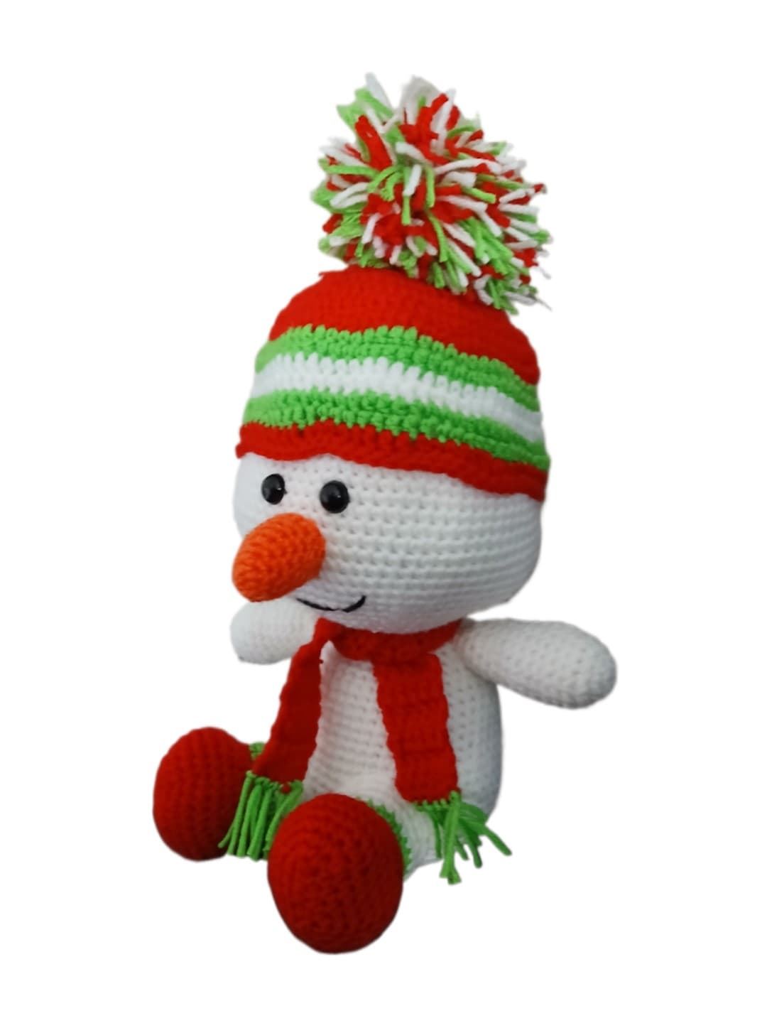 Peluche muñeco nieve navidad navideño hecha a mano a ganchillo (amigurumi). - Imagen 3