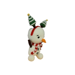 Peluche muñeco nieve navidad navideño hecho a mano a ganchillo (amigurumi). - Imagen 2