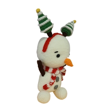 Peluche muñeco nieve navidad navideño hecho a mano a ganchillo (amigurumi). - Imagen 2