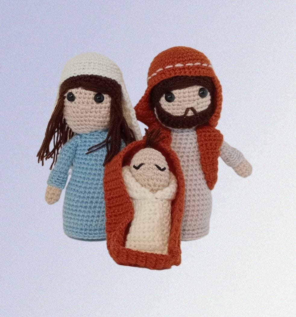 Peluche nacimiento hecho a mano a ganchillo (amigurumi). - Imagen 1