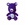 Peluche oso amoroso lila oscuro hecho a mano a ganchillo (amigurumi) - Imagen 1