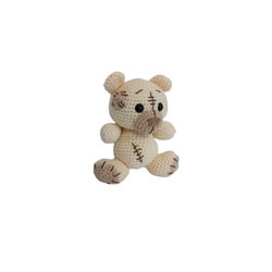 Peluche oso beige hecho a mano a ganchillo (amigurumi). - Imagen 2