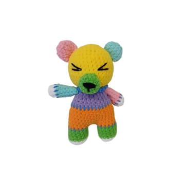 Peluche oso colores hecho a mano a ganchillo (amigurumi). - Imagen 1