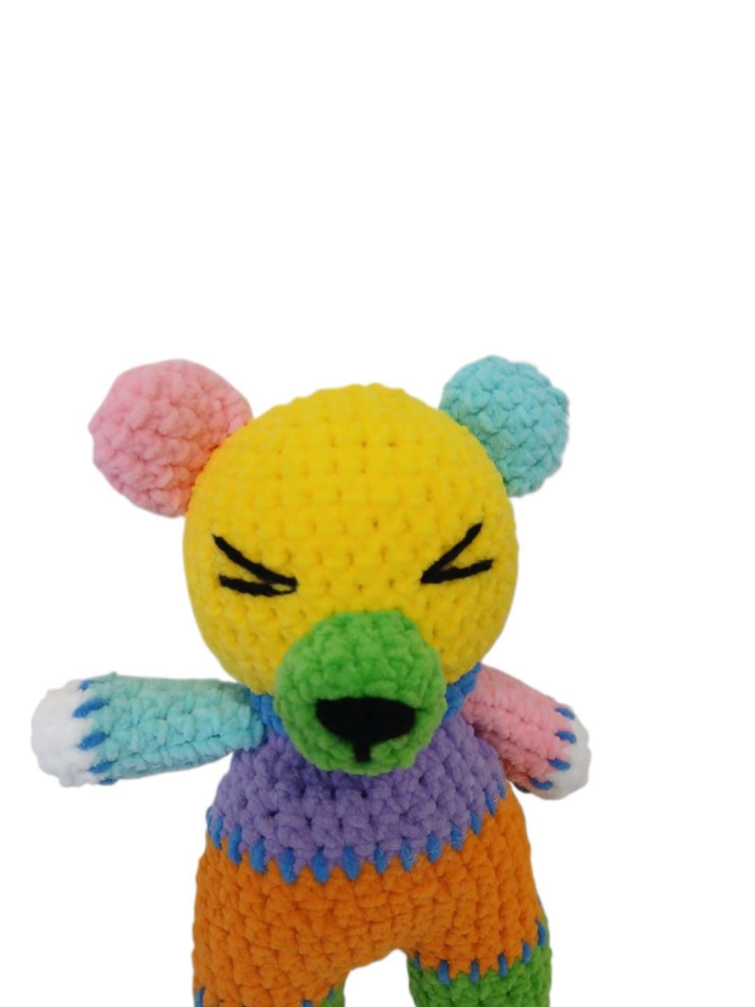 Peluche oso colores hecho a mano a ganchillo (amigurumi). - Imagen 4