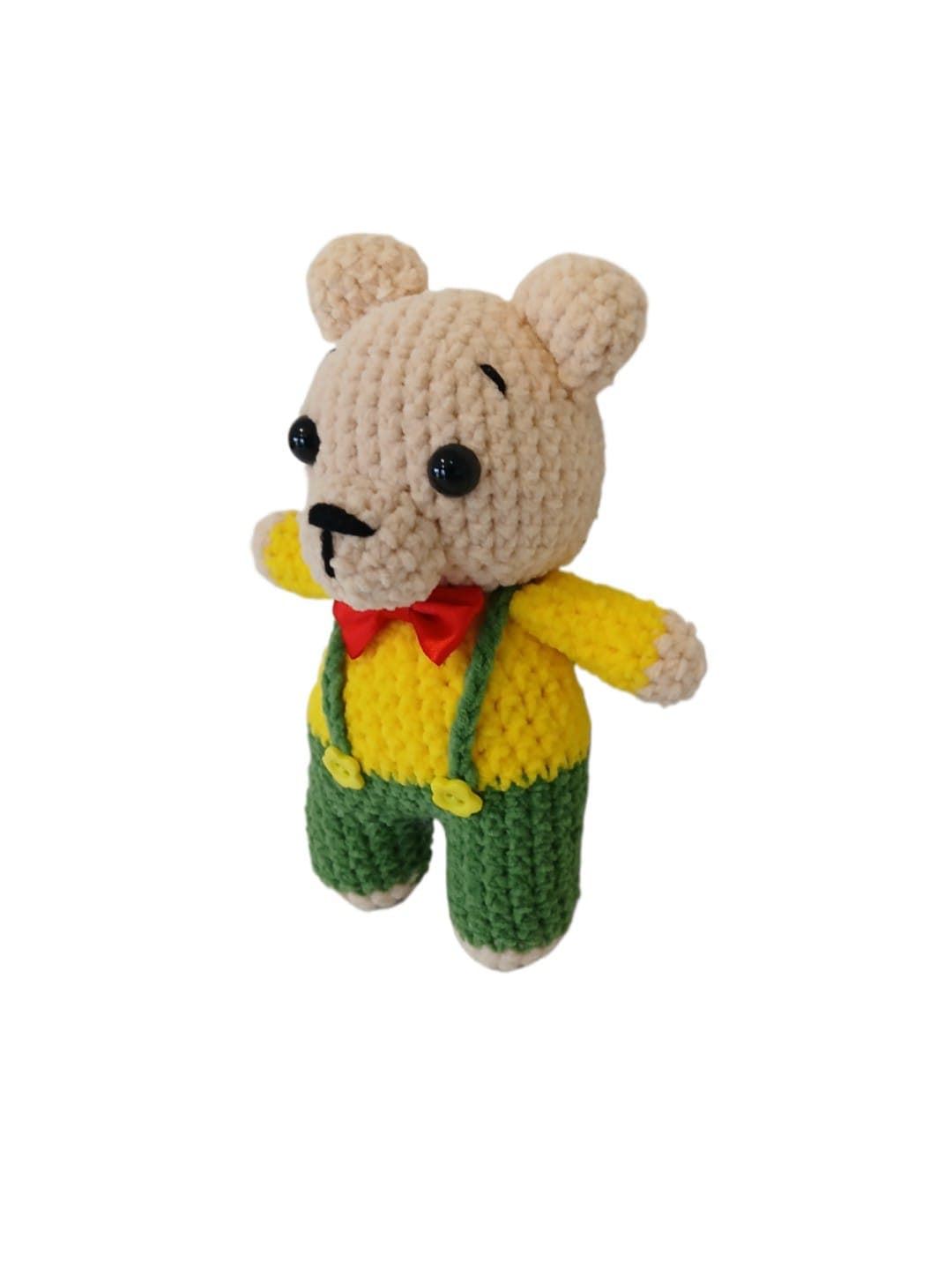 Peluche oso con pantalón hecha a mano a ganchillo (amigurumi). - Imagen 2