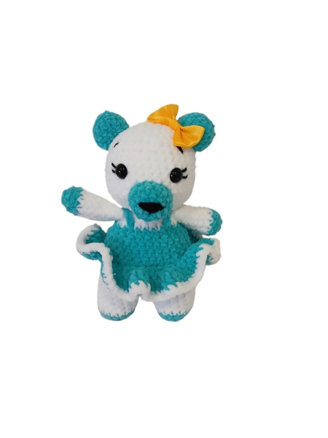 Peluche oso hecha a mano a ganchillo (amigurumi). - Imagen 1