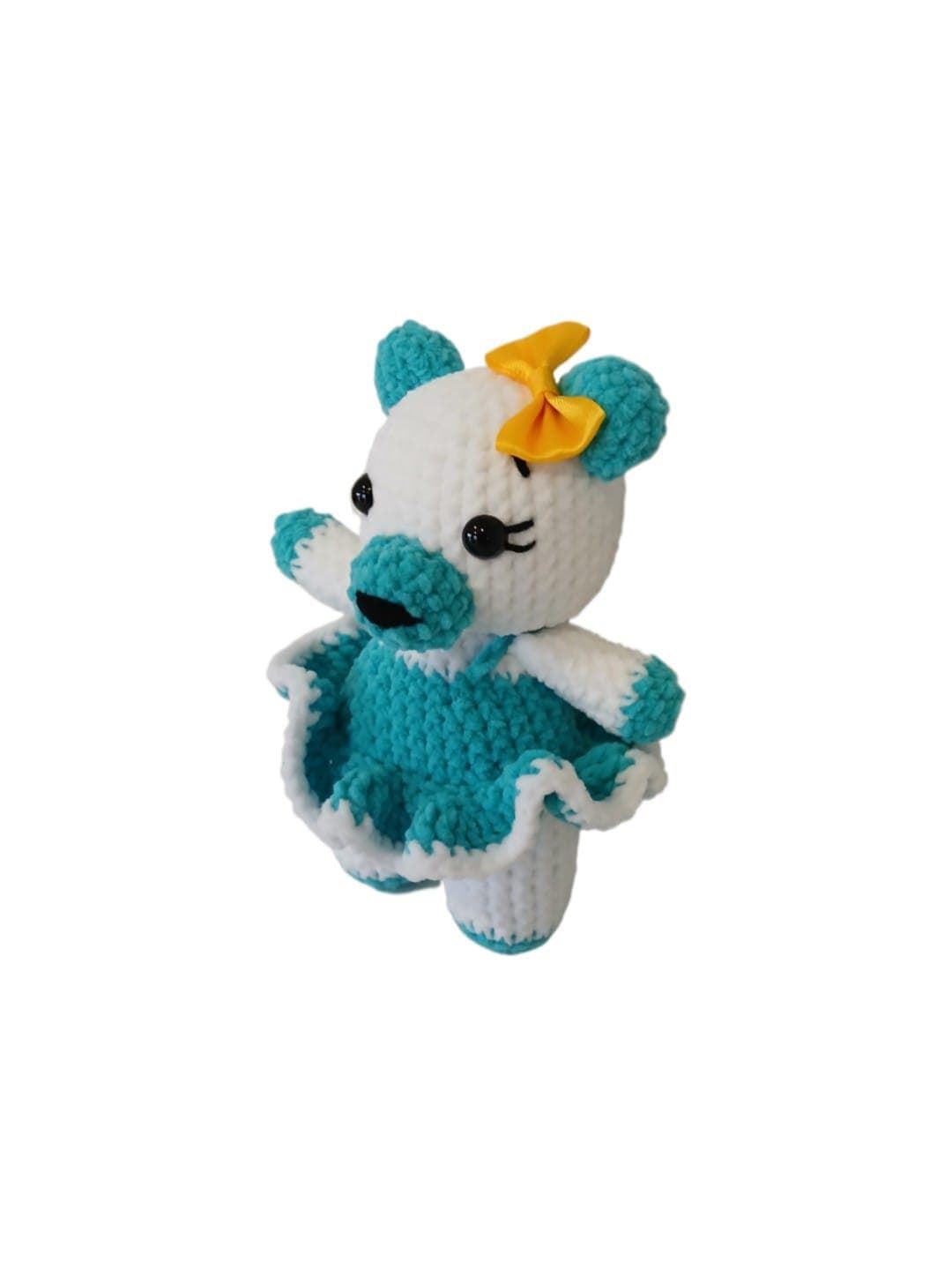 Peluche oso hecha a mano a ganchillo (amigurumi). - Imagen 2