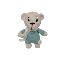 Peluche oso hecha a mano a ganchillo (amigurumi). - Imagen 1