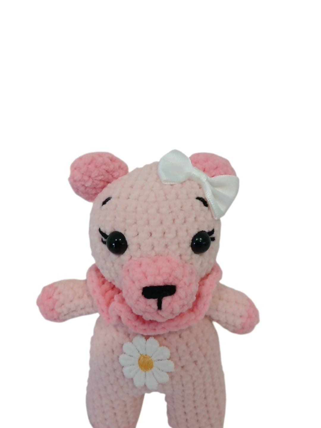 Peluche oso hecho a mano a ganchillo (amigurumi). - Imagen 4