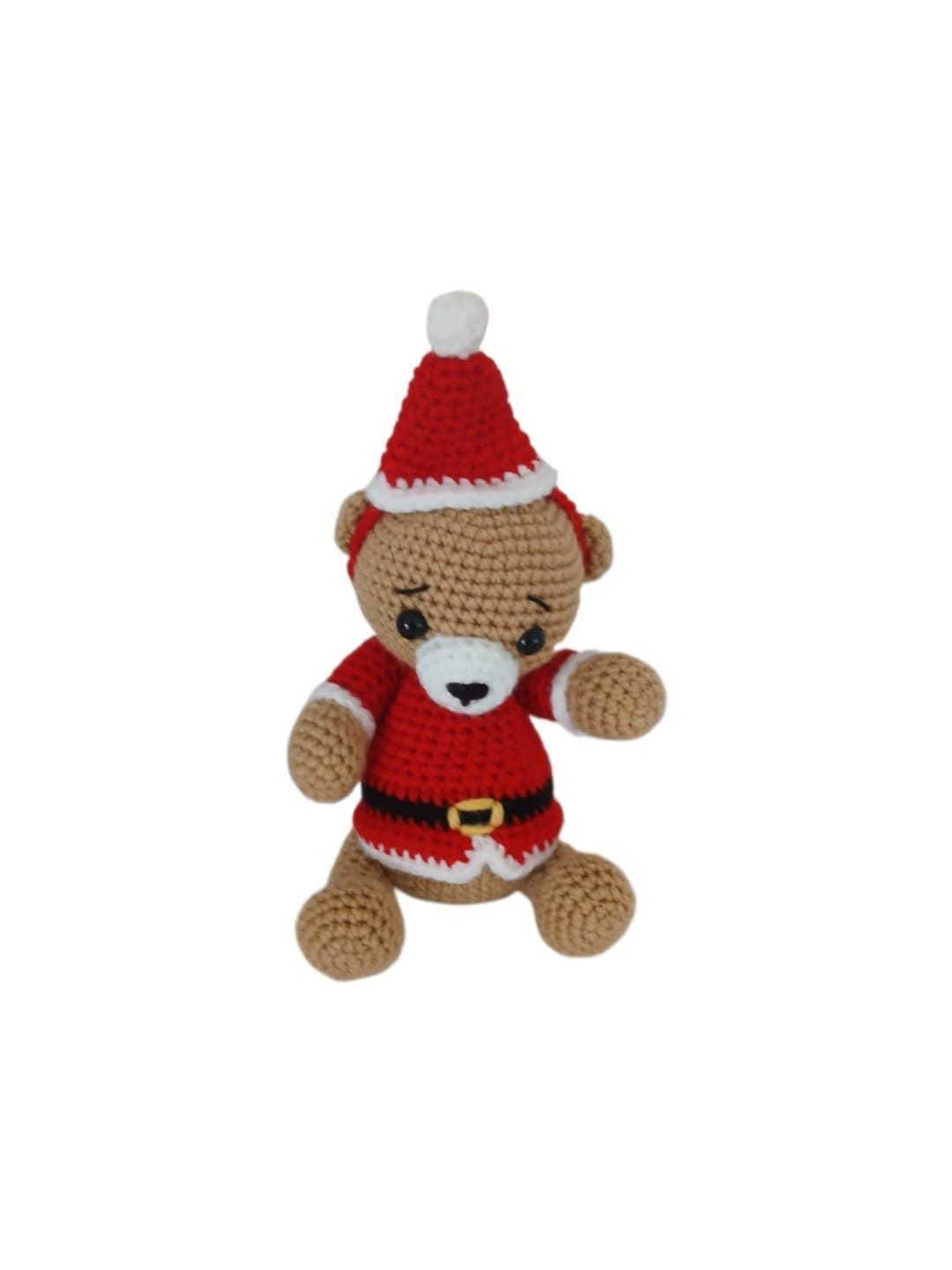 Peluche oso navideño hecha a mano a ganchillo (amigurumi). - Imagen 1