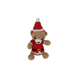 Peluche oso navideño hecha a mano a ganchillo (amigurumi). - Imagen 1