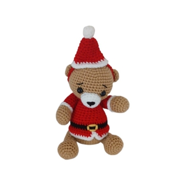 Peluche oso navideño hecha a mano a ganchillo (amigurumi). - Imagen 1