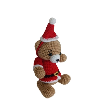 Peluche oso navideño hecha a mano a ganchillo (amigurumi). - Imagen 2