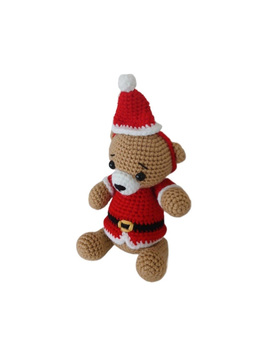 Peluche oso navideño hecha a mano a ganchillo (amigurumi). - Imagen 4