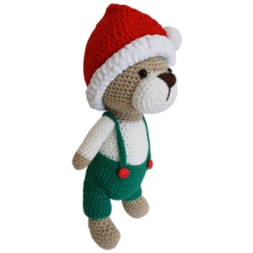 Peluche oso navideño-navidad hecho a mano a ganchillo (amigurumi). - Imagen 2