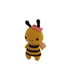 Peluche oso panda con vestido hecho a mano a ganchillo (amigurumi). - Imagen 2