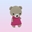 Peluche oso vestido fucsia amigurumi - Imagen 1